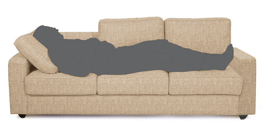 Flemingo Fabric Sofa 3Seater(Cream)